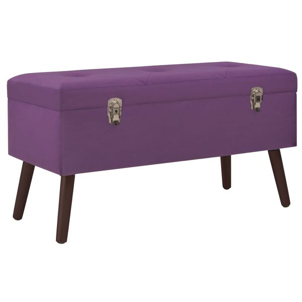 vidaXL Lavica s úložným priestorom 80 cm fialová zamat