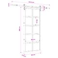 vidaXL Posuvné dvere Prírodná 80 x 208 cm Borovicový masív