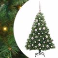 vidaXL Umelý vianočný stromček s 150 LED-i Zelená 120 cm PE a PVC