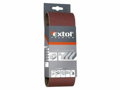 Plátno brusné nekonečný pás, bal. 3ks, P40, 75x457mm EXTOL-PREMIUM