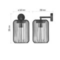 LED vonkajšie osvetlenie nástenné EMOS ZGD010P, 20,8 x 16 x 28,5 cm, 1 x E27, 15 W
