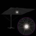 vidaXL Roma Parasol Čierna 286 x 284 x 270 cm Hliník a polyester