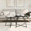 vidaXL Sada príručných stolíkov 2 ks Čierny dub 50 x 50 x 50 cm