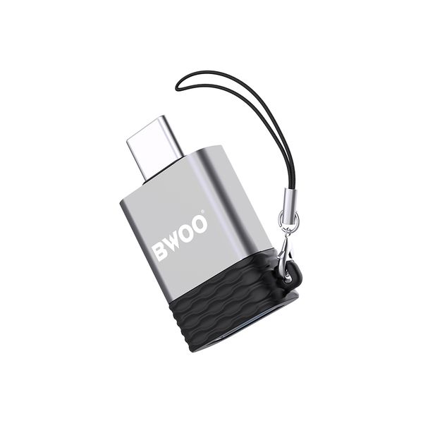 BWOO Adaptér USB - USB-C Sivý OTG BZ-35
