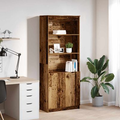 vidaXL Vysoká skrinka staré drevo 70x35x180 cm kompozitné drevo