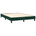 vidaXL Posteľný rám boxsping s matracom tmavozelený 140x200 cm zamat