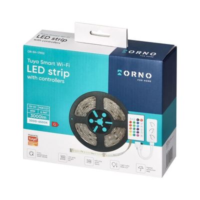 LED pásik Orno OR-SH-17902 IP65 RGBW 5m, zdroj, ovládač Tuya Smart Wi-Fi LED pásek Orno OR-SH-17902 IP65 RGBW 5m, zdroj, ovladač Tuya Smart Wi-Fi
