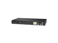 APC NetShelter - Automatický prevodový spínač (k montáži na regál) - AC 208 V - 3300 VA - 1 fáza - Ethernet 10/100/1000, USB - vstup: IEC 60320 C20 16A - výstupné konektory: 9 (8 x napájanie IEC 60320 C13 12A, IEC 60320 C19 16A) - 1U - 2.43 m kábel - čierna