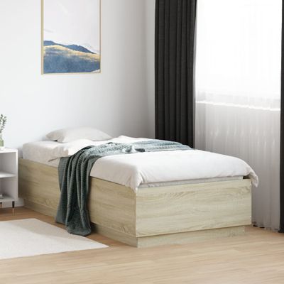 vidaXL Posteľný rám dub sonoma 90x190 cm kompozitné drevo