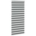 vidaXL Zebra roleta tmavošedá 110x230 cm šírka látky 105,9cm polyester