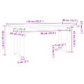 vidaXL Konferenčný stolík v tvare O 110x40x45,5 cm borovica a oceľ