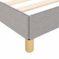 vidaXL Posteľný rám s boxspringom bledosivý 180x200 cm látka