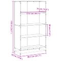 vidaXL Knižnica hnedý dub 80,5x35x139 cm kompozitné drevo