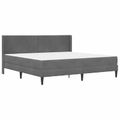 vidaXL Rám postele s matracom Tmavosivá 200 x 200 cm Zamat