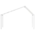 vidaXL Strecha na detskú posteľ biela 213x95,5x144,5 cm borovic. masív