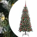 vidaXL Umelý vianočný stromček Zelená 120 cm PVC, plast a oceľ