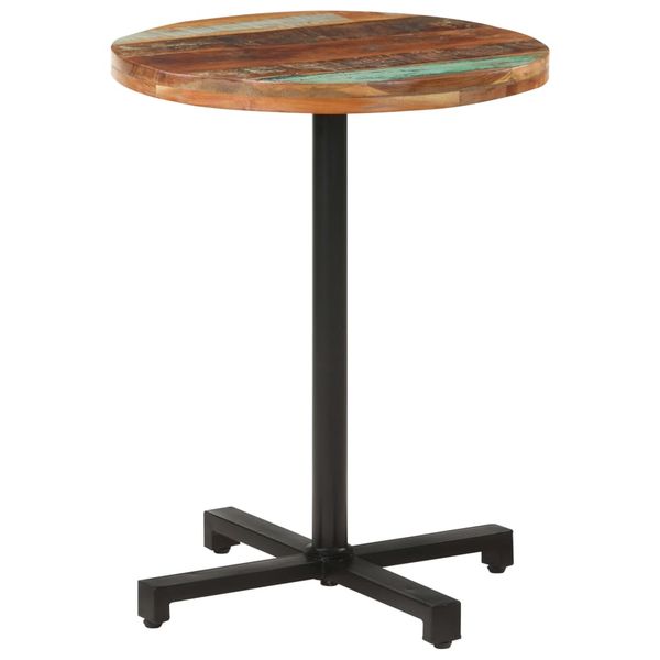 vidaXL Bistro stôl okrúhly Ø60x75 cm recyklovaný masív