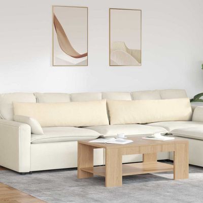 vidaXL Vankúše na pohovku 2 pcs Krémová 145 x 40 cm Kordúrová tkanina