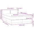 vidaXL Box Spring Posteľ s matracom Svetlosivá 160x220 cm Zamat