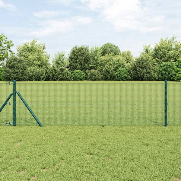 vidaXL Zvarený drôtený plot 2500 x 80 cm Zelená