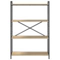 vidaXL Regál na knihy 80 x 30 x 120 cm Kompozitné drevo Sonoma dub
