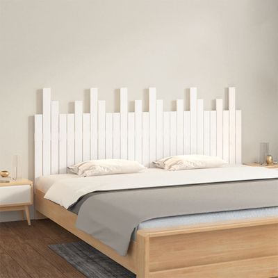 vidaXL Nástenné čelo postele biele 185x3x80 cm masívna borovica