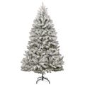 vidaXL Umelý Sklápací Vianočný Stromček 300 LED Zelená a biela 210 cm