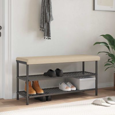 vidaXL Vankúš na lavičku Mikrovlákno Krémová Hĺbka 35 cm