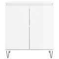 vidaXL Komoda vysoký lesk biela 60x35x70 cm spracované drevo