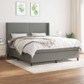 vidaXL Boxspring posteľ s matracom tmavosivá 160x200 cm látka