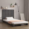 vidaXL Nástenné čelo postele sivé 96x3x91,5 cm masívna borovica