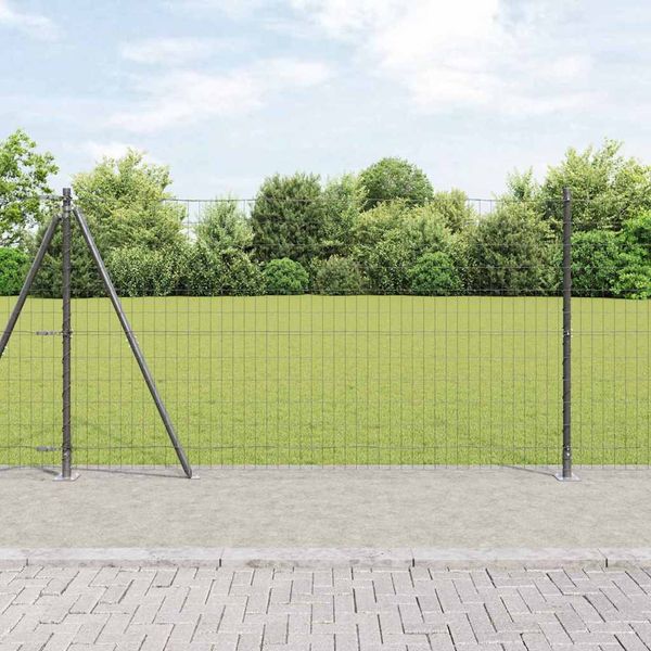 vidaXL Zvarené drôtené pletivo s betónovým základom 25 x 1,2 m (Š x V)