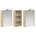 vidaXL Set kabinetov do kúpeľne 3 ks 116 x 16 x 62,5 cm