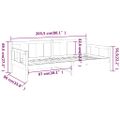 vidaXL Denná posteľ sivá masívna borovica 80x200 cm