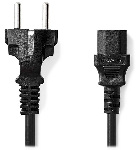 Nedis CEGL10030BK50 - Napájecí Kabel  | Typ F Zástrčka | IEC-320-C13 | Přímý | Přímý | 5 m | Černá Kabel, napájecí, 230V, prípojný 10A, konektor IEC-320-C13, prímá zástrcka Schuko, 5m, cerný