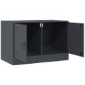 vidaXL TV skrinky 2 ks antracitové 67x39x44 cm oceľ