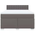 vidaXL Boxspring posteľ s matracom sivá 160x200 cm umelá koža