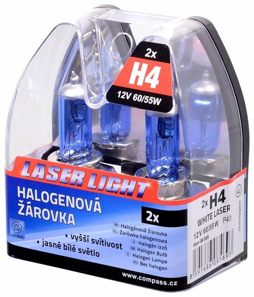 Žiarovka 12 V H4 60/55 W P43t WHITE LASER 2 ks
