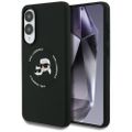 Puzdro Karl Lagerfeld pre Samsung Galaxy S25 Edge MAGNETICKÉ SILIKÓNOVÉ DVOJITÉ HLAVY čierna