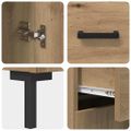 vidaXL Highboard Remeselný dub 69,5 x 34 x 180 cm Kompozitné drevo