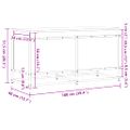 vidaXL Úložný box s vekom dymový dub 100x40x51,5 cm kompozitné drevo