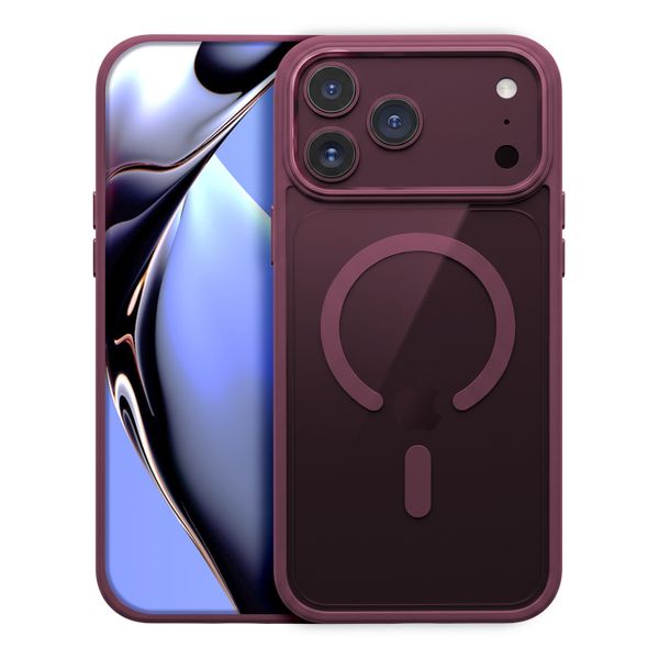 Color Clear Mag puzdro pre iPhone 17 Pro 6,3" / 18 Pro 6,3'' tmavá čerešňa
