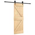 vidaXL Posuvné dvere Prírodná a čierna 70 x 210 cm