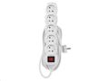 Prodlužovací kabel EMOS P1515 / 5 m / 5 zásuvek / s vypínačem / biely / PVC / 1 mm2