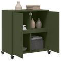 vidaXL Komoda olivovozelená 68x39x72 cm oceľ