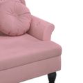 vidaXL Lavica s vankúšmi ružová 120,5x65x75 cm zamat