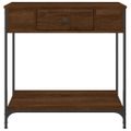 vidaXL Konzolový stolík hnedý dub 75 x 34,5 x 75 cm kompozitné drevo