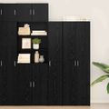 vidaXL Highboard Čierny dub 30 x 42,5 x 185 cm