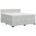 vidaXL Posteľ boxspring s matracom Svetlosivá 140 x 200 cm Zamat