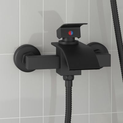 vidaXL Sprchový zmiešavač Čierna G 1 / 2 palca